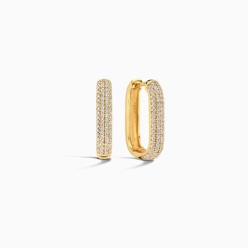 Icon Pavé Hoops | Gold