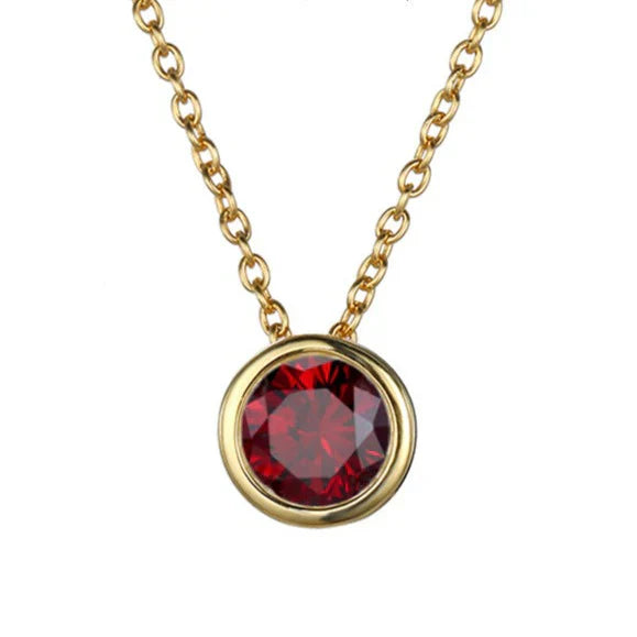 Lunaria Gemmara Birthstone Necklace | Gold