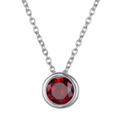 Lunaria Gemmara Birthstone Necklace | White Gold