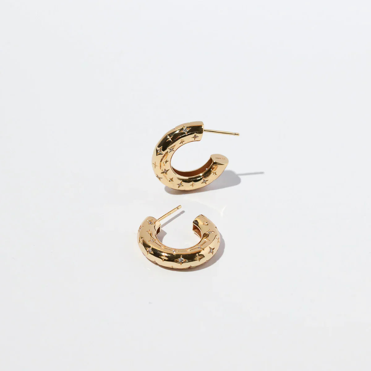 Cosmic Hoop Earrings | White Gold