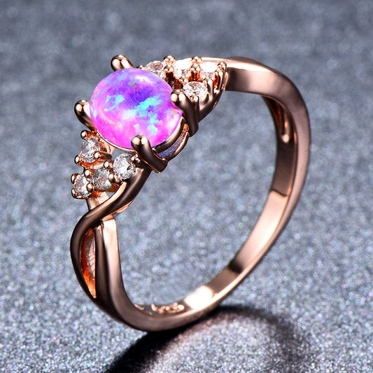 Sylva Moonhart Purple Ring | Rose Gold