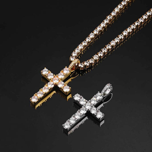 Cross necklace | White Gold