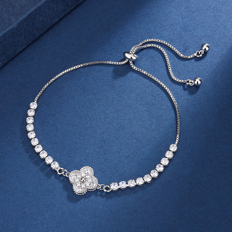 Aria Clover Charm Set | White Gold