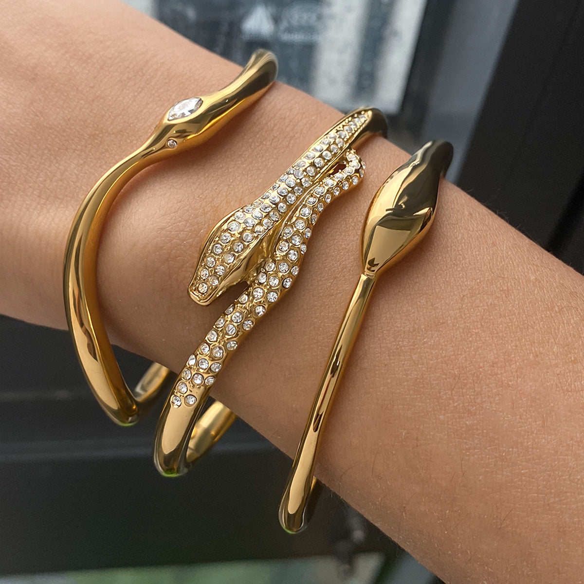 Cassian Veyne Bracelet Set | Gold