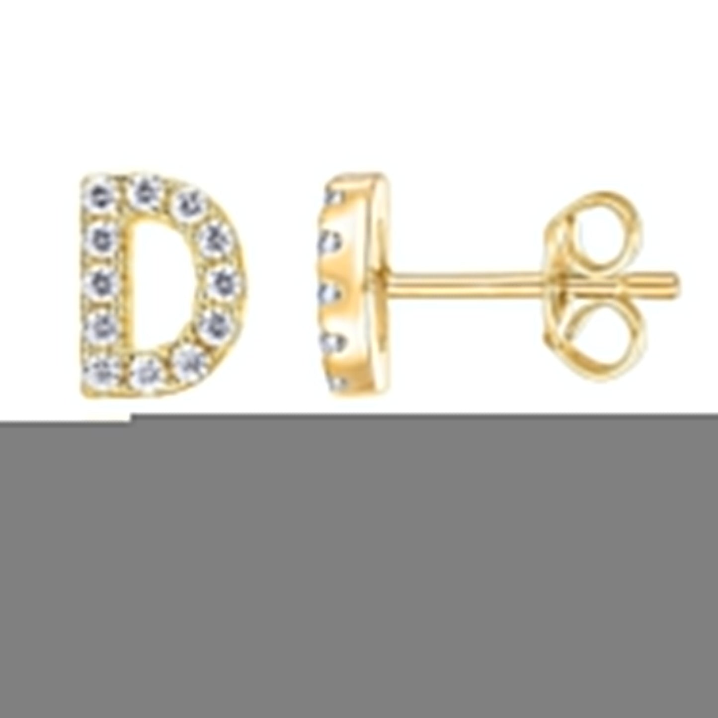 Initial Earring 1pc | Gold