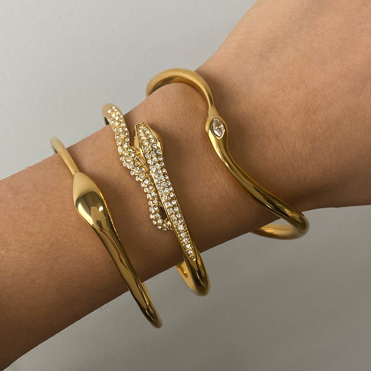 Cassian Veyne Bracelet Set | Gold