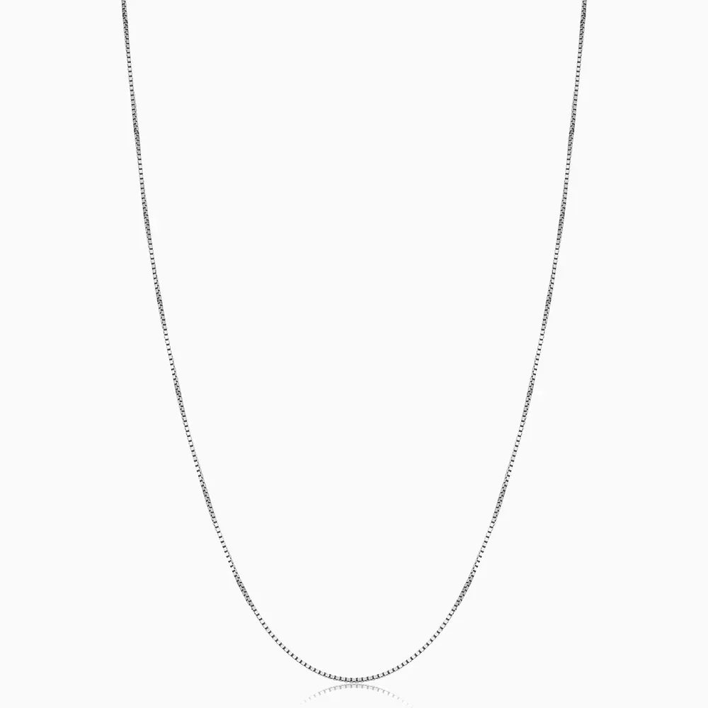 Bodega Box Necklace - White Gold