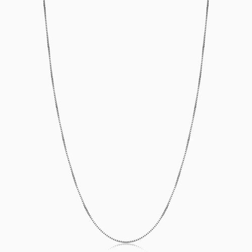 Bodega Box Necklace - White Gold