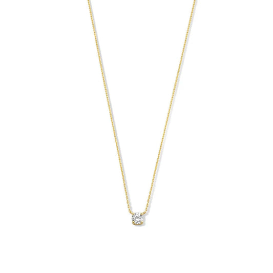 Cléa Moissanite Stone Necklace | Gold