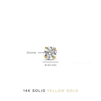 Larmes de Lune Stone Stud Earrings | Gold