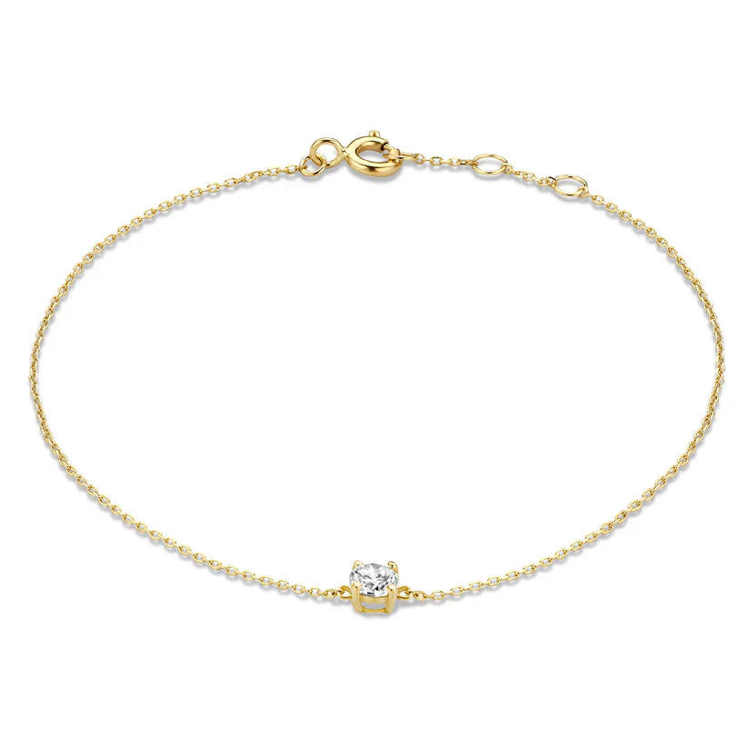 Cléa Moissanite Stone Bracelet | Gold