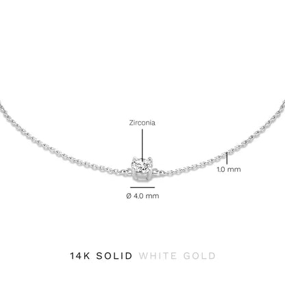 Cléa Stone Bracelet | White Gold