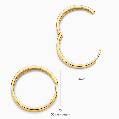 Gia Statement Hoops | White Gold